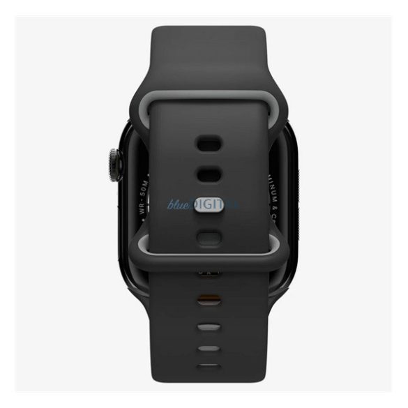 SPIGEN NANO POP pótszíj (egyedi méret, kicsi, matt, szilikon) FEKETE Apple Watch Series 5 40mm, Watch Series 4 40mm, Watch Series 3 38mm
