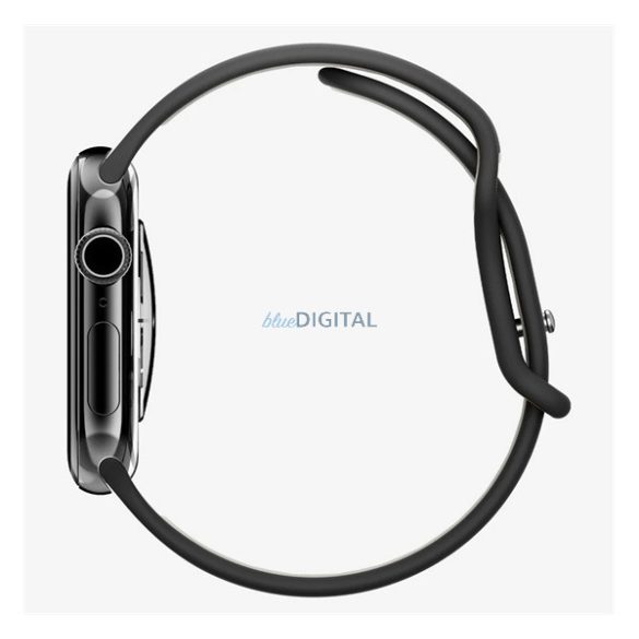 SPIGEN NANO POP pótszíj (egyedi méret, kicsi, matt, szilikon) FEKETE Apple Watch Series 5 40mm, Watch Series 4 40mm, Watch Series 3 38mm