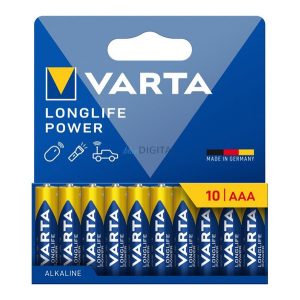 VARTA LONGLIFE POWER tartós elem (AAA, LR03, 1.5V, alkáli) 10db/csomag