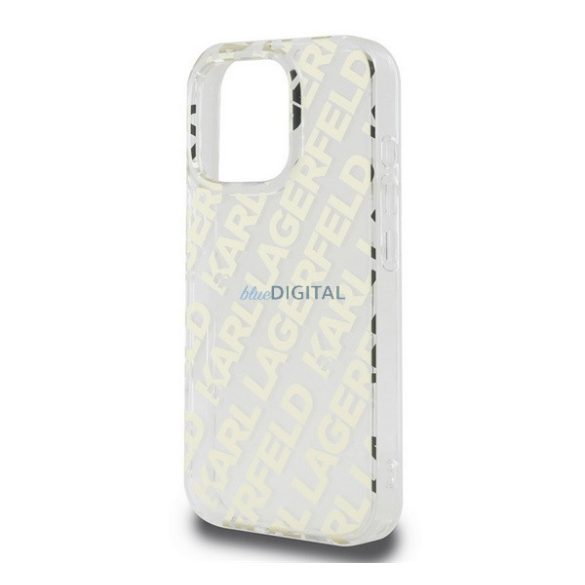 KARL LAGERFELD IML ELECTROPLATED REPEATED LOGO szilikon telefonvédő (ütésállóság) ARANY Apple iPhone 16 Pro Max