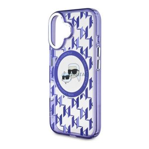 KARL LAGERFELD IML MONOGRAM K&CH HEADS MAGSAFE szilikon telefonvédő (ütésállóság, kameravédő, MagSafe) LILA Apple iPhone 16