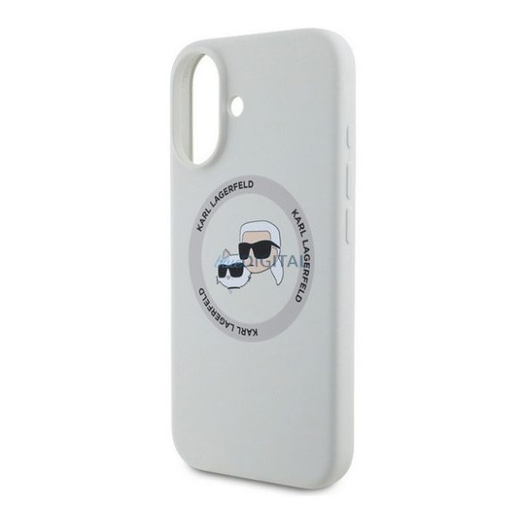 KARL LAGERFELD LIQUID SILICONE K&CH HEADS MAGSAFE szilikon telefonvédő (ütésállóság, MagSafe) BÉZS Apple iPhone 16