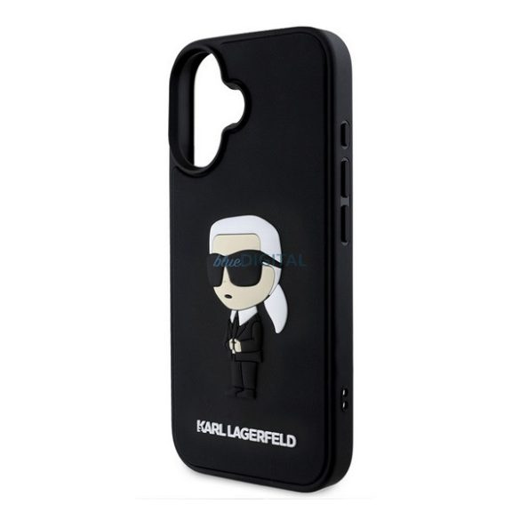 KARL LAGERFELD 3D RUBBER IKONIK szilikon telefonvédő (ütésállóság, 3D) FEKETE Apple iPhone 16