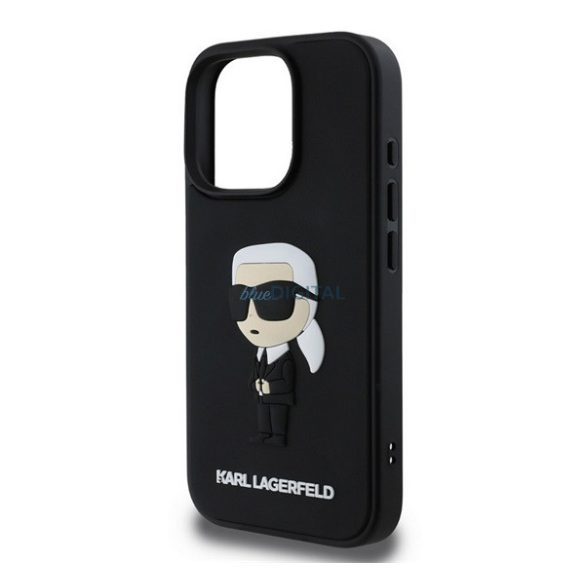 KARL LAGERFELD 3D RUBBER IKONIK szilikon telefonvédő (ütésállóság, 3D) FEKETE Apple iPhone 16 Pro Max