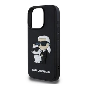 KARL LAGERFELD 3D RUBBER KARL AND CHOUPETTE szilikon telefonvédő (ütésállóság, 3D) FEKETE Apple iPhone 16 Pro Max