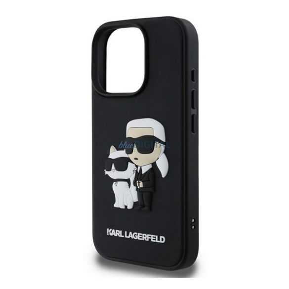 KARL LAGERFELD 3D RUBBER KARL AND CHOUPETTE szilikon telefonvédő (ütésállóság, 3D) FEKETE Apple iPhone 16 Pro Max