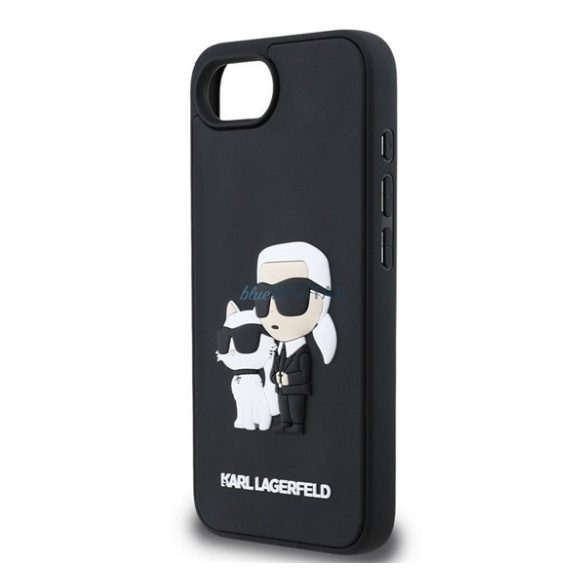 KARL LAGERFELD 3D RUBBER KARL AND CHOUPETTE szilikon telefonvédő (ütésállóság, 3D) FEKETE Apple iPhone 16e