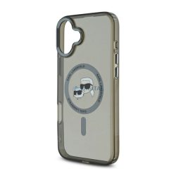   KARL LAGERFELD IML K&CH HEADS METAL FRAME MAGSAFE szilikon telefonvédő (ütésállóság, kameravédő, MagSafe) FEKETE Apple iPhone 16