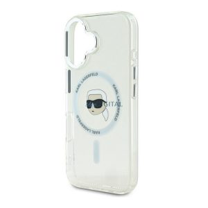 KARL LAGERFELD IML KARL HEAD METAL FRAME MAGSAFE szilikon telefonvédő (ütésállóság, kameravédő, MagSafe) ÁTLÁTSZÓ Apple iPhone 16