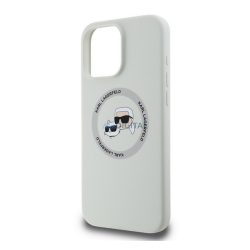   KARL LAGERFELD LIQUID SILICONE K&CH HEADS MAGSAFE szilikon telefonvédő (ütésállóság, MagSafe) BÉZS Apple iPhone 16 Pro