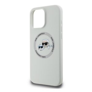 KARL LAGERFELD LIQUID SILICONE K&CH HEADS MAGSAFE szilikon telefonvédő (ütésállóság, MagSafe) BÉZS Apple iPhone 16 Pro Max