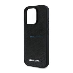 KARL LAGERFELD PU QUILTED PATTERN szilikon telefonvédő (ütésállóság, bőr hatású hátlap) FEKETE Apple iPhone 16 Pro Max