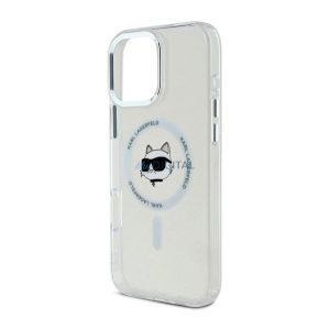 KARL LAGERFELD IML CHOUPETTE HEAD METAL FRAME MAGSAFE szilikon telefonvédő (ütésállóság, kameravédő, MagSafe) ÁTLÁTSZÓ Apple iPhone 16 Pro