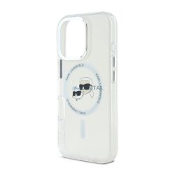   KARL LAGERFELD IML K&CH HEADS METAL FRAME MAGSAFE szilikon telefonvédő (ütésállóság, kameravédő, MagSafe) ÁTLÁTSZÓ Apple iPhone 16 Pro Max