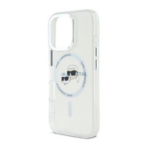 KARL LAGERFELD IML K&CH HEADS METAL FRAME MAGSAFE szilikon telefonvédő (ütésállóság, kameravédő, MagSafe) ÁTLÁTSZÓ Apple iPhone 16 Pro Max