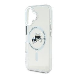   KARL LAGERFELD IML K&CH HEADS METAL FRAME MAGSAFE szilikon telefonvédő (ütésállóság, kameravédő, MagSafe) ÁTLÁTSZÓ Apple iPhone 16