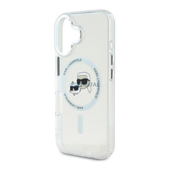 KARL LAGERFELD IML K&CH HEADS METAL FRAME MAGSAFE szilikon telefonvédő (ütésállóság, kameravédő, MagSafe) ÁTLÁTSZÓ Apple iPhone 16