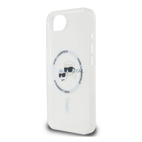 KARL LAGERFELD IML K&CH HEADS METAL FRAME MAGSAFE szilikon telefonvédő (ütésállóság, kameravédő, MagSafe) ÁTLÁTSZÓ Apple iPhone 16e