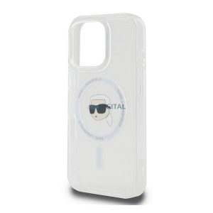 KARL LAGERFELD IML KARL HEAD METAL FRAME MAGSAFE szilikon telefonvédő (ütésállóság, kameravédő, MagSafe) ÁTLÁTSZÓ Apple iPhone 16 Pro Max