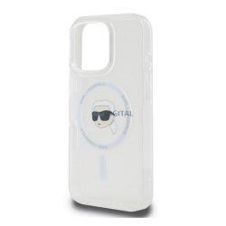   KARL LAGERFELD IML KARL HEAD METAL FRAME MAGSAFE szilikon telefonvédő (ütésállóság, kameravédő, MagSafe) ÁTLÁTSZÓ Apple iPhone 16 Pro