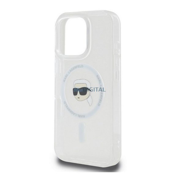 KARL LAGERFELD IML KARL HEAD METAL FRAME MAGSAFE szilikon telefonvédő (ütésállóság, kameravédő, MagSafe) ÁTLÁTSZÓ Apple iPhone 16 Pro
