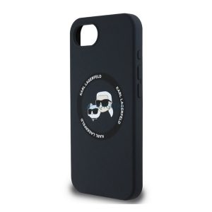 KARL LAGERFELD LIQUID SILICONE K&CH HEADS MAGSAFE szilikon telefonvédő (ütésállóság, MagSafe) FEKETE Apple iPhone 16e