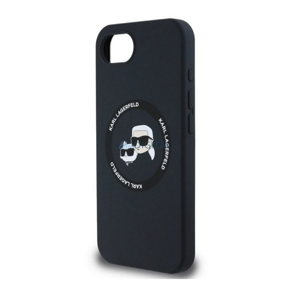 KARL LAGERFELD LIQUID SILICONE K&CH HEADS MAGSAFE szilikon telefonvédő (ütésállóság, MagSafe) FEKETE Apple iPhone 16e