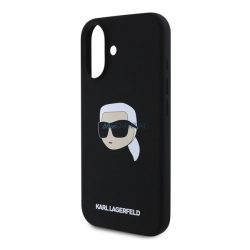   KARL LAGERFELD LIQUID SILICONE KARL HEAD MAGSAFE szilikon telefonvédő (ütésállóság, MagSafe) FEKETE Apple iPhone 16