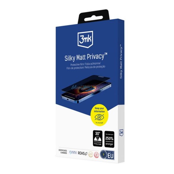 3MK SILKY MATT PRIVACY képernyővédő fólia (matt, tükröződésmentes, tokbarát, betekintés védelem) ÁTLÁTSZÓ Motorola Moto G86 (XT2307)