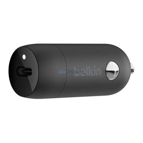 BELKIN BOOST CHARGE autós töltő Type-C aljzat (30W, PD gyorstöltő) FEKETE