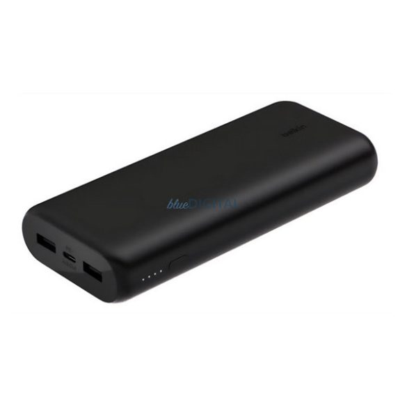 BELKIN BOOST CHARGE vésztöltő 2 USB+Type-C aljzat (20000mAh, 20W, gyorstöltő + Type-C kábel) FEKETE