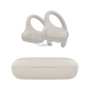 BELKIN SOUNDFORM CLARFIT bluetooth fülhallgató SZTEREO (v5.3, TWS, mikrofon, fülre akasztható, IPX5 + töltőtok) BÉZS
