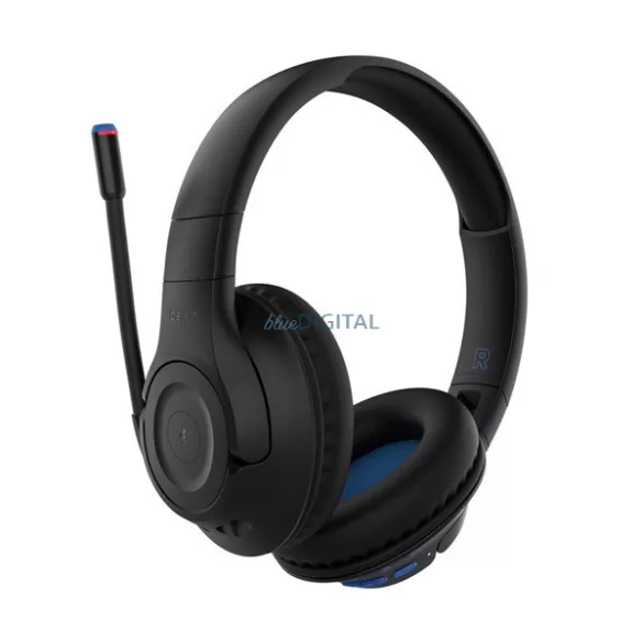BELKIN SOUNDFORM INSPIRE bluetooth fejhallgató SZTEREO (v5.2, mikrofon, felvevő gomb, 3.5mm jack, GYEREK méret) FEKETE