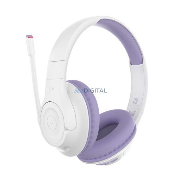 BELKIN SOUNDFORM INSPIRE bluetooth fejhallgató SZTEREO (v5.2, mikrofon, felvevő gomb, 3.5mm jack, GYEREK méret) LILA