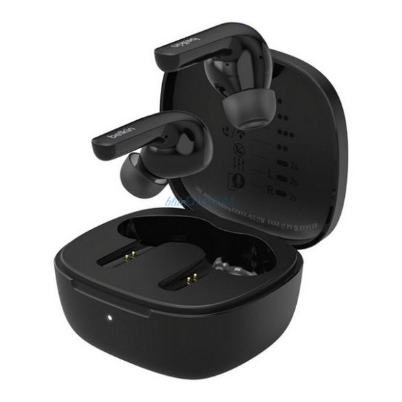 BELKIN SOUNDFORM MOTION bluetooth fülhallgató SZTEREO (v5.3, TWS, mikrofon, zajszűrő, IPX5 + töltőtok) FEKETE