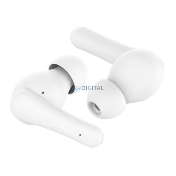 BELKIN SOUNDFORM RHYTHM bluetooth fülhallgató SZTEREO (v5.3, TWS, mikrofon, zajszűrő, IPX5 + töltőtok) FEHÉR