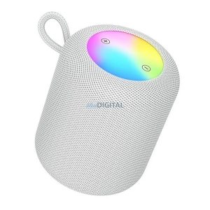 HOCO HC30 bluetooth hordozható hangszóró (v5.4, 5W TF/microSD kártyaolvasó, FM rádió, AUX) VILÁGOSSZÜRKE
