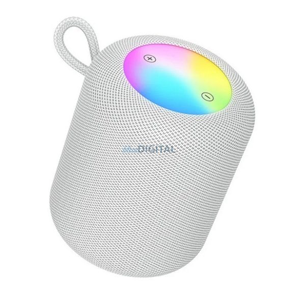HOCO HC30 bluetooth hordozható hangszóró (v5.4, 5W TF/microSD kártyaolvasó, FM rádió, AUX) VILÁGOSSZÜRKE