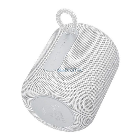 HOCO HC30 bluetooth hordozható hangszóró (v5.4, 5W TF/microSD kártyaolvasó, FM rádió, AUX) VILÁGOSSZÜRKE
