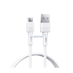  REMAX LEYA adatkábel (USB - microUSB, 2.4A, gyorstöltő, 100cm) FEHÉR