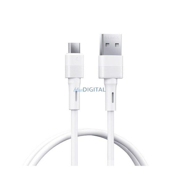 REMAX LEYA adatkábel (USB - microUSB, 2.4A, gyorstöltő, 100cm) FEHÉR