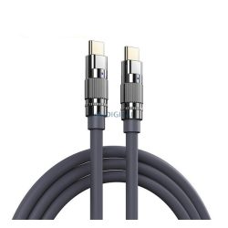   REMAX WEFON adatkábel (Type-C - Type-C, 100W, PD gyorstöltő, 100cm) VILÁGOSSZÜRKE