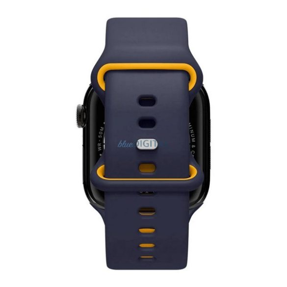 SPIGEN NANO POP pótszíj (egyedi méret, kicsi, matt, szilikon) SÖTÉTKÉK Apple Watch Series SE 2 40mm, Watch Series 2 42mm, Watch Series 2 38mm