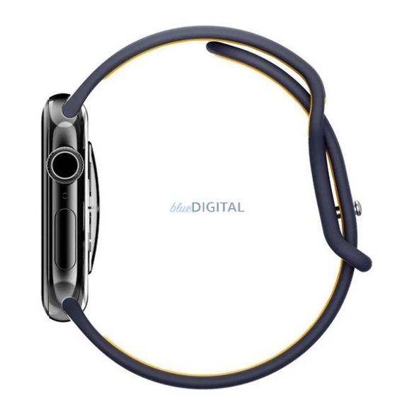 SPIGEN NANO POP pótszíj (egyedi méret, kicsi, matt, szilikon) SÖTÉTKÉK Apple Watch Series SE 2 40mm, Watch Series 2 42mm, Watch Series 2 38mm