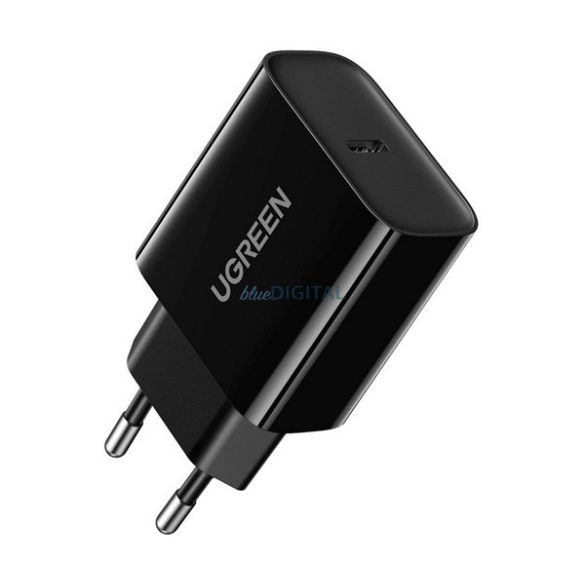 UGREEN CD137 hálózati töltő Type-C aljzat (20W, PD gyorstöltő 3.0) FEKETE