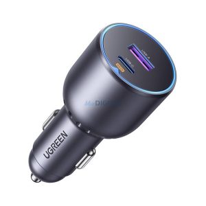 UGREEN EC701 autós töltő USB+Type-C aljzat (63W, PD gyorstöltő 3.0) FEKETE
