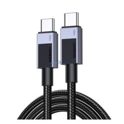   UGREEN L512 adatkábel (Type-C - Type-C, 100W, PD gyorstöltő 3.0, 300cm, cipőfűző) SÖTÉTSZÜRKE