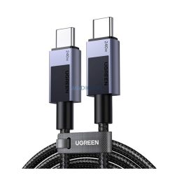   UGREEN L513 adatkábel (Type-C - Type-C, 240W, PD gyorstöltő 4.0, 300cm, cipőfűző) SÖTÉTSZÜRKE