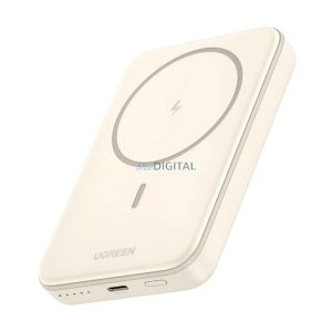 UGREEN PB206 vésztöltő Type-C aljzat (10000mAh, 15W, gyorstöltő, wireless, MagSafe) BÉZS