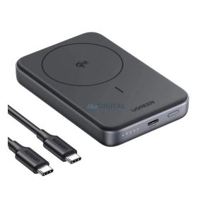 UGREEN PB761 vésztöltő Type-C aljzat (10000mAh, 30W, gyorstöltő, wireless, MagSafe) FEKETE